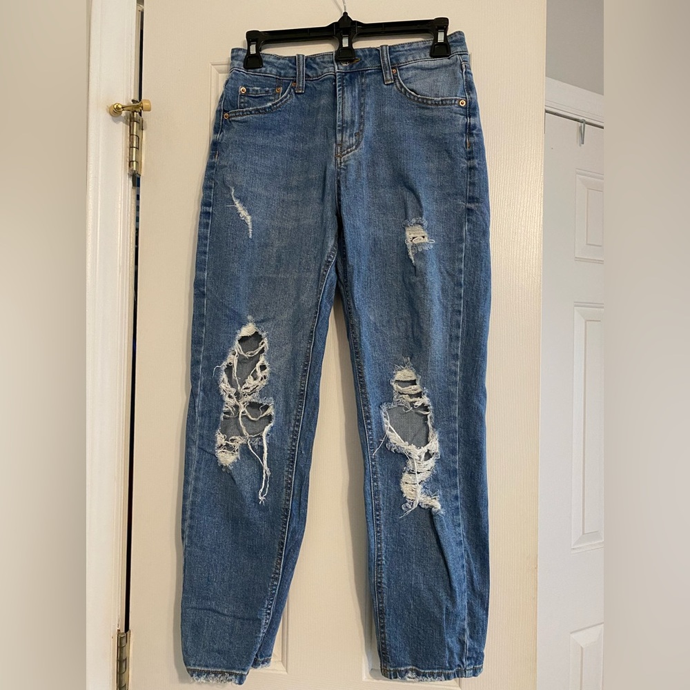 target a wild fable medium washed mom jean